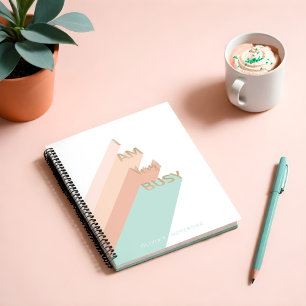 "Ich bin sehr beschäftigt" Trendy Gold Script Mod Notizblock