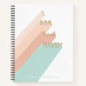 "Ich bin sehr beschäftigt" Trendy Gold Script Mode Notizblock (Vorderseite)