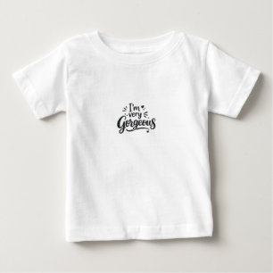 Ich bin sehr hübsches Baby-Feinjersey-T-Shirt-Gesc Baby T-shirt