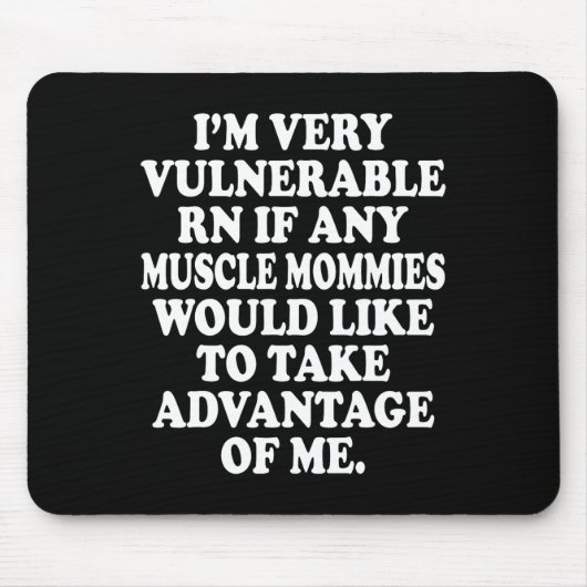 Ich bin sehr verletzlich Rn Funny Meme Gym Mousepad (Vorne)