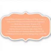 ICH BIN SEIN BELOVED DAUGHTER CHRISTLICH STICKER (Vorderseite)