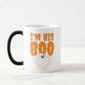 Ich bin sein Boo Funny Ghost Halloween Verwandlungstasse (Links)