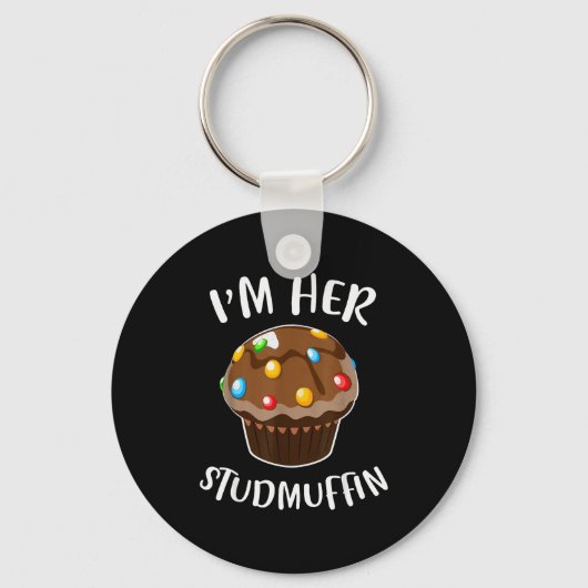 Ich bin sein Cupcake, ich bin ihr Studmuffin Valen Schlüsselanhänger (Vorderseite)