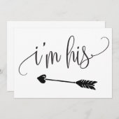 Ich bin sein Hochzeitszeichen (Vorne/Hinten)