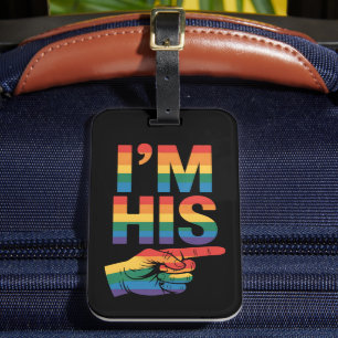 Ich bin sein Homosexuell-Matching LGBTQ Pride Gepäckanhänger