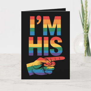 Ich bin sein Homosexuell-Matching LGBTQ Pride Karte