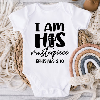 Ich bin sein Meisterwerk Ephesianer 2:10 Baby Shir Strampler