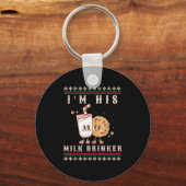Ich bin sein Milchtrinker Weihnachten Weihnachten Schlüsselanhänger (Vorderseite)