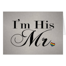 Ich bin sein Mr. Gay Pride Typografie mit Rainbow 
