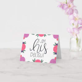 Ich bin sein schönes Licht Florals Blank Notecard Karte