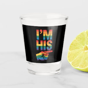 Ich bin sein schwules Paar passend LGBTQ Stolz Schnapsglas
