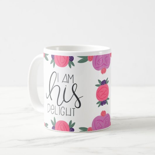 Ich bin seine erfreuliche Tasse Florals Coffee Tee (Vorderseite Links)