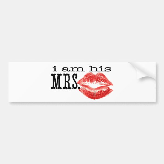 Ich bin Seine Frau. Autoaufkleber (Vorne)