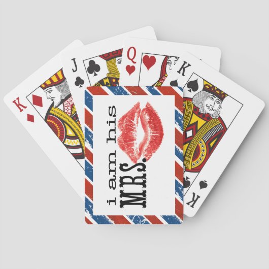 Ich bin seine Frau, die Karten spielt Spielkarten (Rückseite)