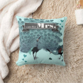 Ich bin seine Frau Peacock Pillow Kissen (Decke)