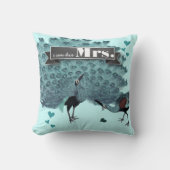 Ich bin seine Frau Peacock Pillow Kissen (Vorderseite)