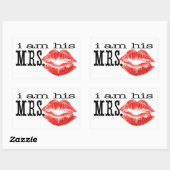 Ich bin Seine Frau. Rechteckiger Aufkleber (Blatt)