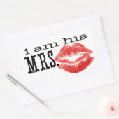 Ich bin Seine Frau. Rechteckiger Aufkleber (Umschlag)