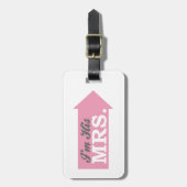 Ich bin seine Frau (rosa Pfeil) Gepäckanhänger (Vorderseite vertikal)