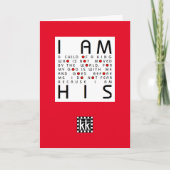 Ich bin seine Grußkarte Karte (Vorderseite)