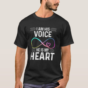 Ich bin seine Stimme Er ist mein Herz Autism Aware T-Shirt