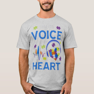 "Ich bin seine Stimme, er ist mein Herz Autismus A T-Shirt