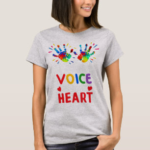 Ich bin seine Stimme, er ist mein Herz Autismus Be T-Shirt