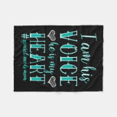 Ich bin seine Stimme, er ist mein Herz besondere B Fleecedecke (Vorderseite (Horizontal))