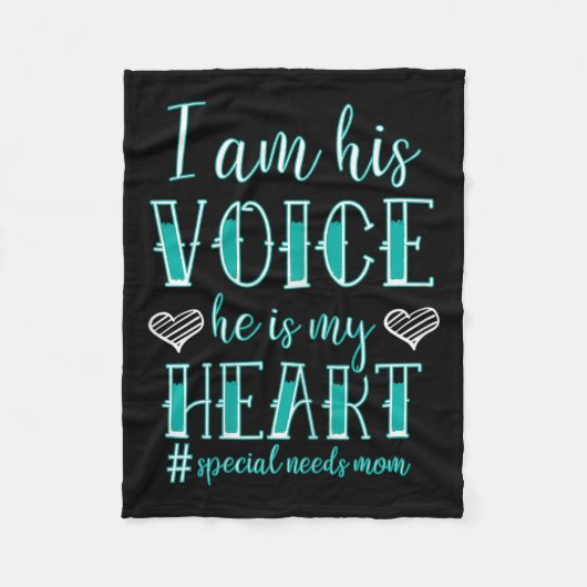 Ich bin seine Stimme, er ist mein Herz besondere B Fleecedecke (Vorderseite)