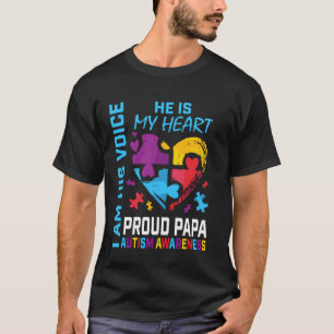Ich bin seine Stimme Er ist mein Herz Enkel Autism T-Shirt