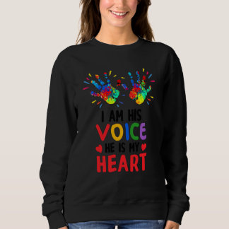 Ich bin seine Stimme, er ist mein Herz Niedlich Au Sweatshirt
