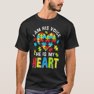 Ich bin seine Stimme, er ist mein Herz Puzzleteil T-Shirt