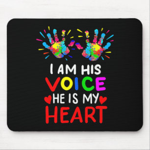 Ich bin seine Stimme, er ist meine Herz-Mama Autis Mousepad