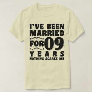 Ich bin seit 09 Jahren verheiratet Hochzeitstag T-Shirt