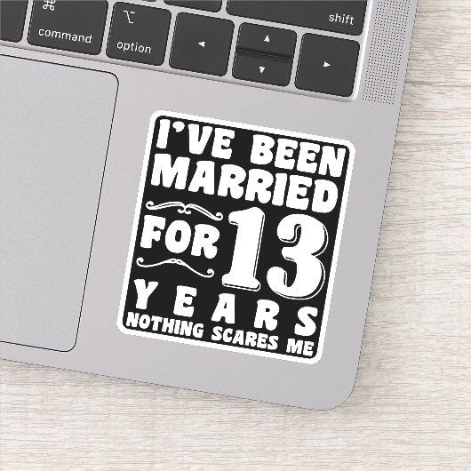 Ich bin seit 13 Jahren Verheiratet Aufkleber (Detail)