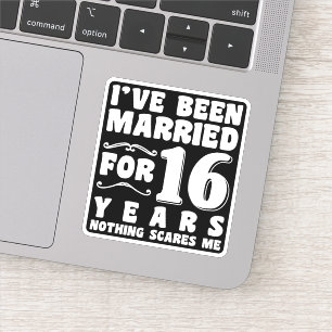 Ich bin seit 16 Jahren Verheiratet, Hochzeitsparty Aufkleber