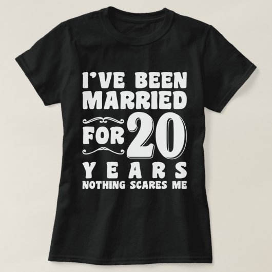 Ich bin seit 20 Jahren Verheiratet Hochzeitsfeier T-Shirt (Design vorne)
