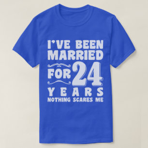 Ich bin seit 24 Jahren verheiratet Hochzeitstag T-Shirt