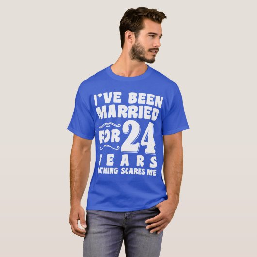 Ich bin seit 24 Jahren Verheiratet T-Shirt (Vorne ganz)
