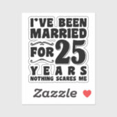 Ich bin seit 25 Jahren Verheiratet Aufkleber (Blatt)