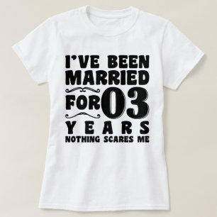 Ich bin seit 3 Jahren Verheiratet Hochzeitsfeier F T-Shirt
