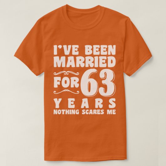 Ich bin seit 63 Jahren Cool Verheiratet T-Shirt (Design vorne)