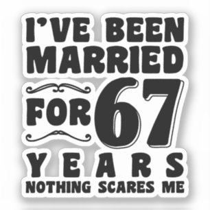 Ich bin seit 67 Jahren Cool Verheiratet Aufkleber