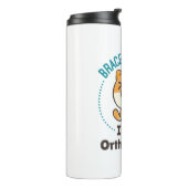 Ich bin selbst ein Kieferorthopädin Thermosbecher (Nach links gedreht)