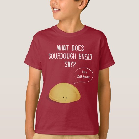 Ich bin selbst-Starter-Brot-Joke T-Shirt (Vorderseite)