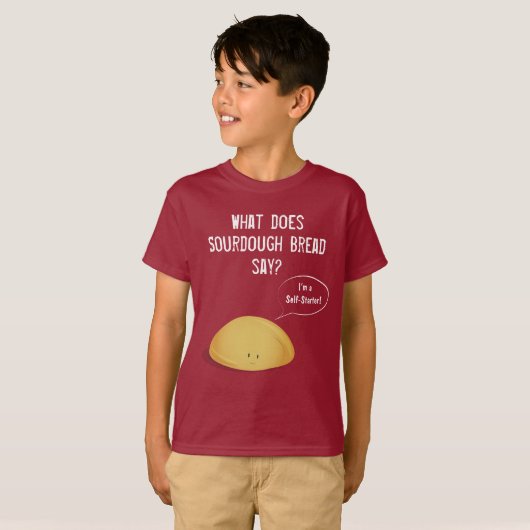 Ich bin selbst-Starter-Brot-Joke T-Shirt (Vorne ganz)