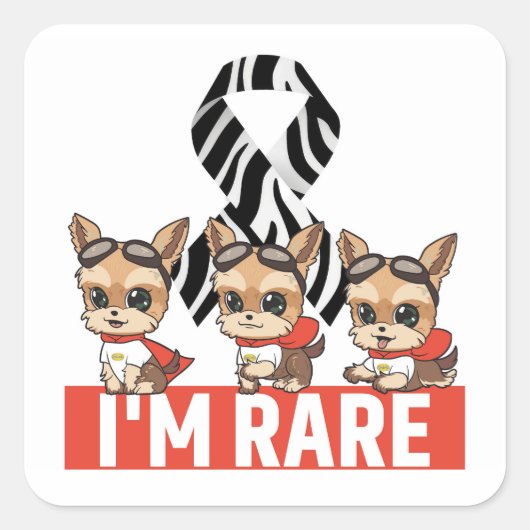 Ich bin seltene JJ-Sticker Quadratischer Aufkleber (Vorderseite)