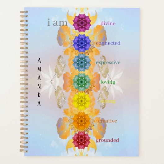 Ich bin Seven Chakra Mandala Personalisiert Planer (Vorderseite)