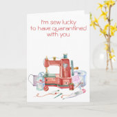 Ich bin Sew Lucky, um mit dir isoliert zu haben Karte (Gelbe Blume)