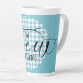 Ich bin Sew Phantastisch Blue Gingham Milchtasse (Rechte Ecke)